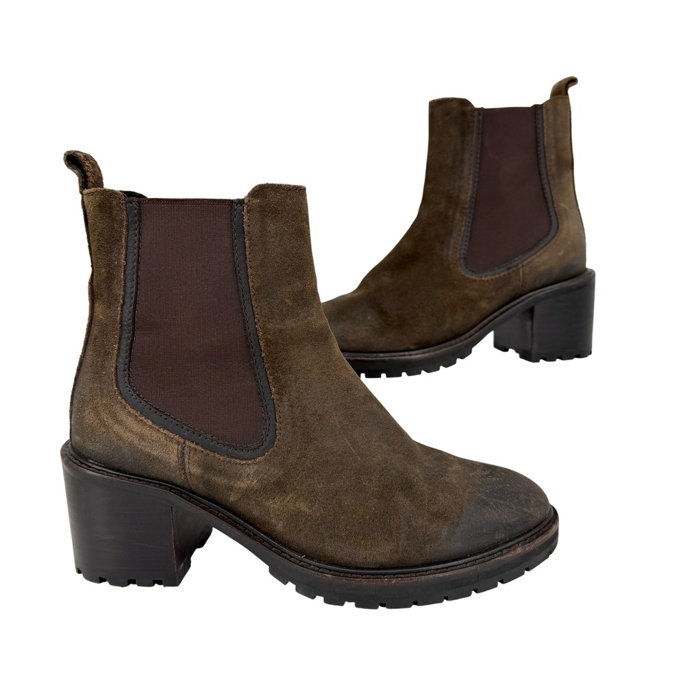 Thursday Boot Co Everyday Chelsea Boots Womens 6.5 Brown Suede Lug Sole